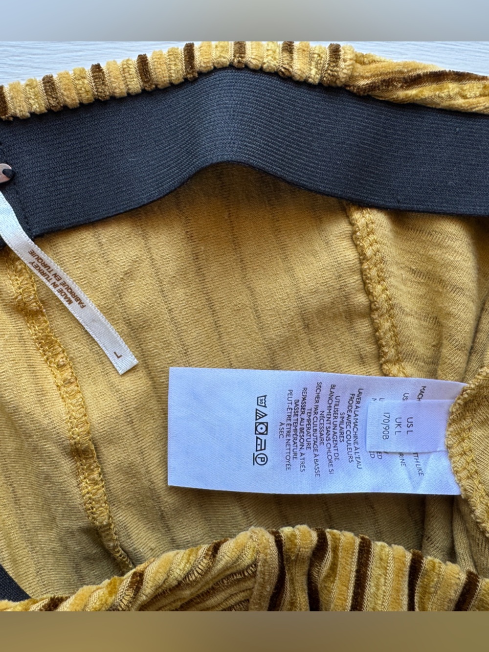 Free People Golden, Wide Leg Velvet Leggings Size Large - Picture 4 of 6